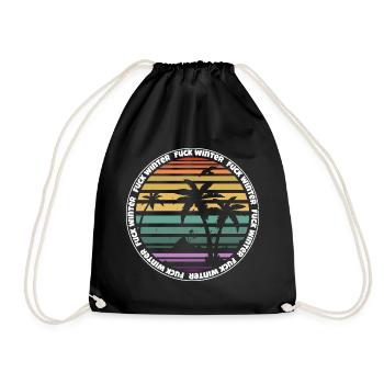 Fuck Winter, Summer Love Winter Hater Gift Idea - Sac de sport léger - noir - Devant