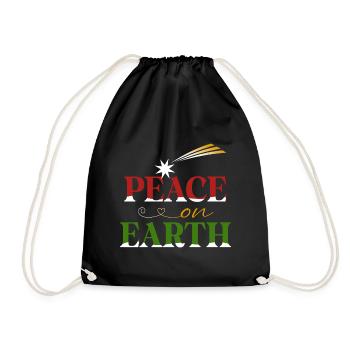 peace on earth - Turnbeutel - Schwarz - Vorne