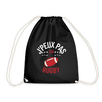 J peux pas j ai rugby - Sac de sport léger - noir - Devant