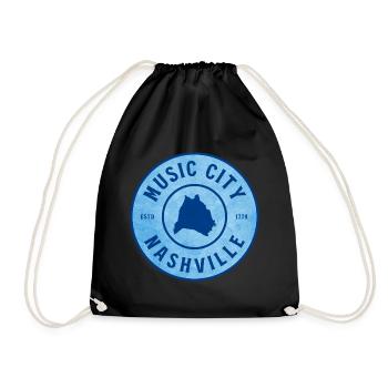 Music City Nashville Badge - Turnbeutel - Schwarz - Vorne