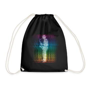 Music Jazz Saxophonist - Drawstring Bag - black - Front