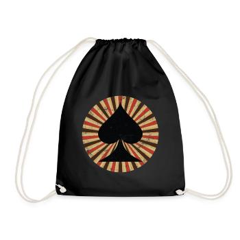 Poker Spades Rétro - Sac de sport léger - noir - Devant