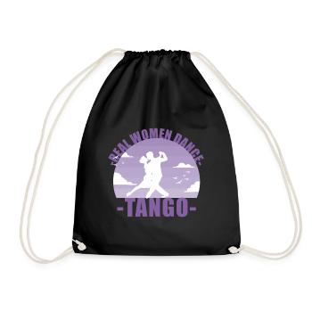 Real Women dance tango! Dancer Gift - Drawstring Bag - black - Front