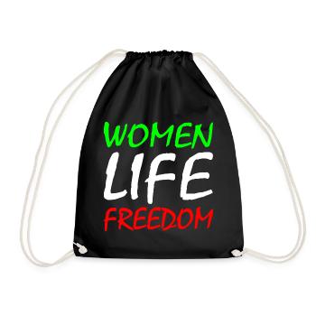 Women life freedom iran - Turnbeutel - Schwarz - Vorne