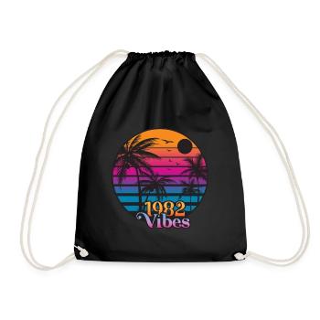 1982 Vintage Vibes - Turnbeutel - Schwarz - Vorne
