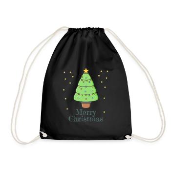 Merry Christmas - Sac de sport léger - noir - Devant