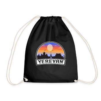 Erevan Arménie Skyline Vintage Sunset Travel Souv - Sac de sport léger - noir - Devant