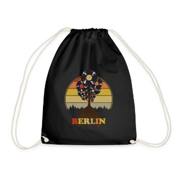 Musique berlinoise rétro - Sac de sport léger - noir - Devant