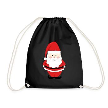 Père Noël Joyeux Noël Coeur T-Shirt d’amour - Sac de sport léger - noir - Devant
