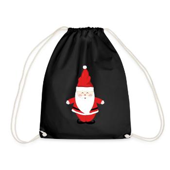 Père Noël Joyeux Noël Coeur T-Shirt d’amour - Sac de sport léger - noir - Devant