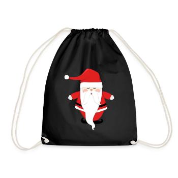 Père Noël Joyeux Noël Coeur T-Shirt d’amour - Sac de sport léger - noir - Devant