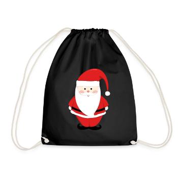 Père Noël Joyeux Noël Coeur T-Shirt d’amour - Sac de sport léger - noir - Devant