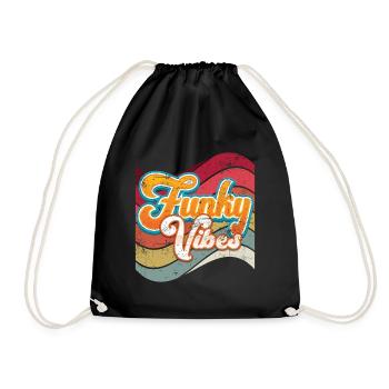 Funky vibes - Drawstring Bag - black - Front
