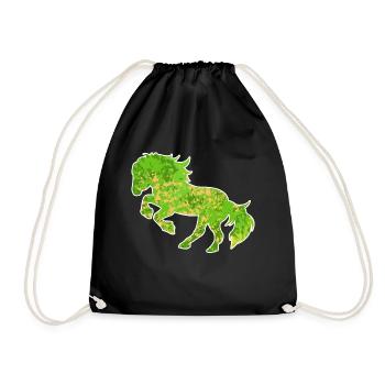 Gallop Horses Icelandic Horses Horse Love Trot - Drawstring Bag - black - Front