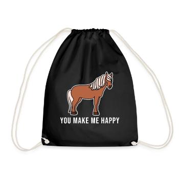 Icelandic Horses Statement Horse Love Cool Horses - Drawstring Bag - black - Front