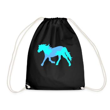 Cool Horse Horse Fool Icelandic Horses Horse Love - Drawstring Bag - black - Front