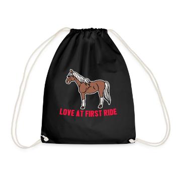 Cheval islandais cool Déclaration Amour de cheval - Sac de sport léger - noir - Devant
