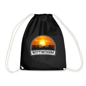 Nottingham Angleterre Skyline Vintage Sunset Travel S - Sac de sport léger - noir - Devant