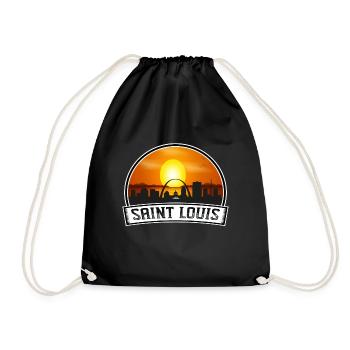 Saint Louis Missouri États-Unis Skyline Vintage Sunset Tr - Sac de sport léger - noir - Devant