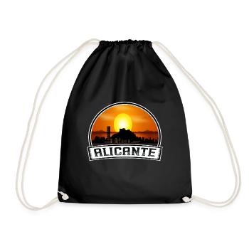 Alicante Espagne Skyline Vintage Sunset Travel Souve - Sac de sport léger - noir - Devant