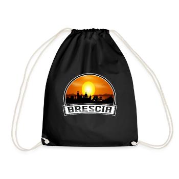 Brescia Italie Skyline Vintage Sunset Travel Souven - Sac de sport léger - noir - Devant