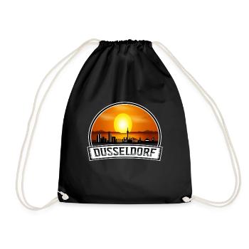 Düsseldorf Allemagne Skyline Vintage Sunset Travel S - Sac de sport léger - noir - Devant