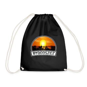 Bydgoszcz Pologne Skyline Vintage Sunset Travel Sou - Sac de sport léger - noir - Devant