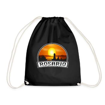Rosario Argentina Skyline Vintage Sunset Travel So - Drawstring Bag - black - Front