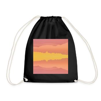 Colorful mountains - Drawstring Bag - black - Front