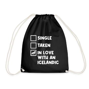 Gallop Icelandic Horses Horse Love Statement Horses - Drawstring Bag - black - Front