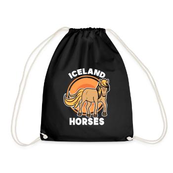 Chevaux arabes amoureux des chevaux chevaux islandais trot dicton - Sac de sport léger - noir - Devant