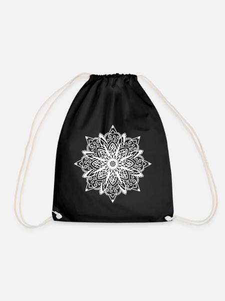 Mandala - Turnbeutel - Schwarz
