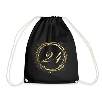 24 - Turnbeutel - Schwarz - Vorne