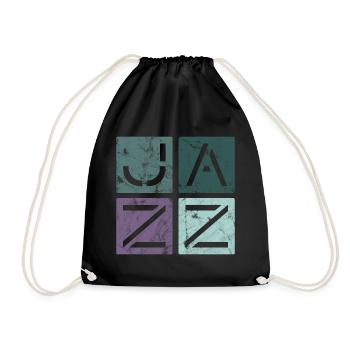 Jazz Retro - Turnbeutel - Schwarz - Vorne