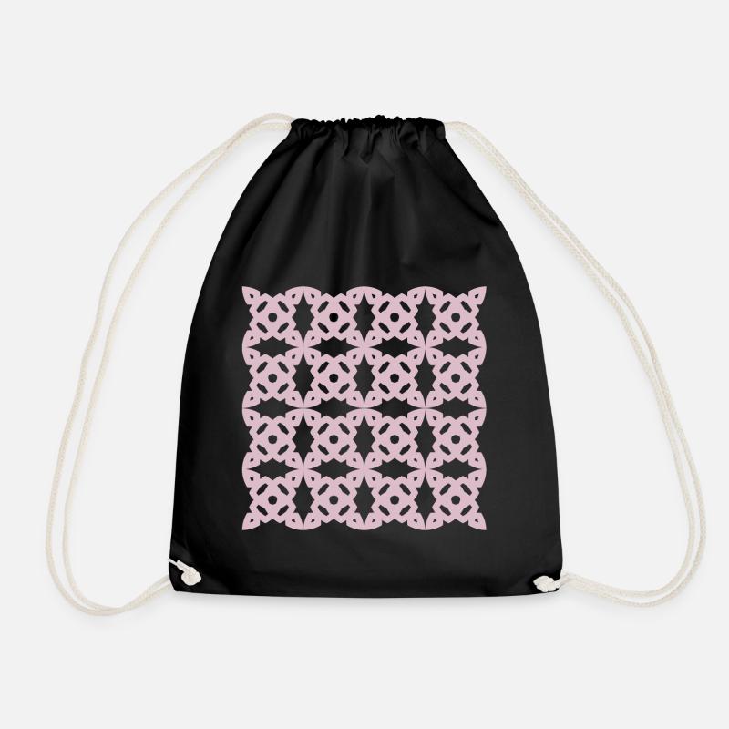 Pink pattern - Drawstring Bag - black