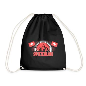 Suisse Alpes Origine Cadeau - Sac de sport léger - noir - Devant
