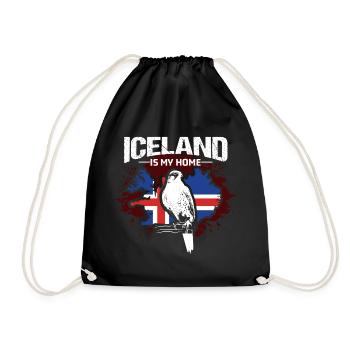 Iceland Island Pride - Drawstring Bag - black - Front