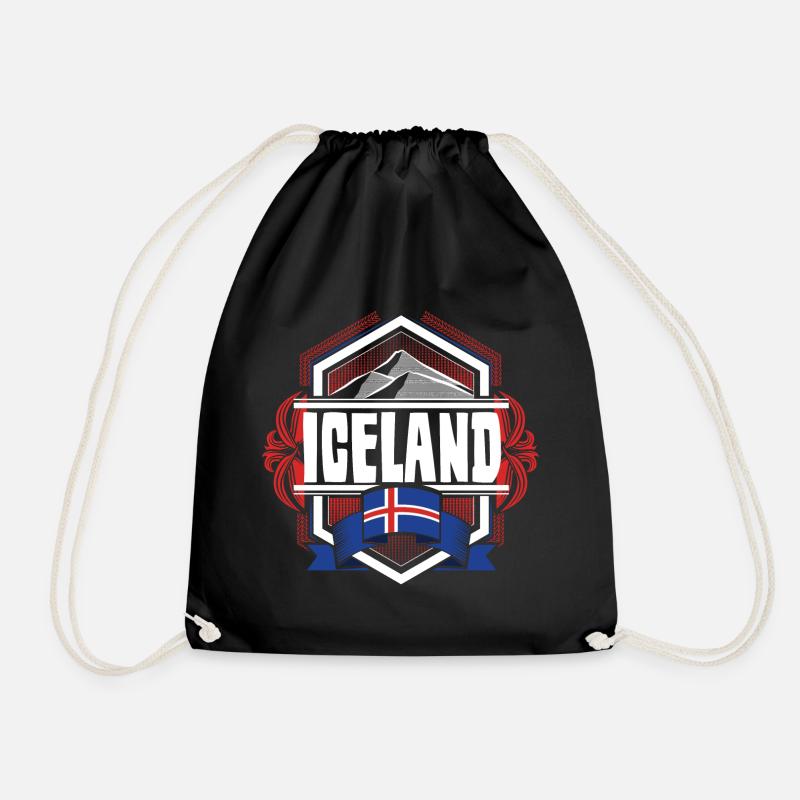 Islande Pays - Sac de sport léger - noir