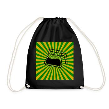 Sunburst Coffee vert jaune-Sunrise Café - Sac de sport léger - noir - Devant