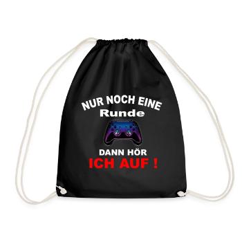 Nur Noch Eine Runde Dann Hör Ich Auf ! - Turnbeutel - Schwarz - Vorne