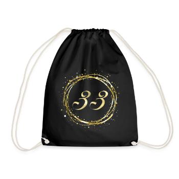 33 - Drawstring Bag - black - Front