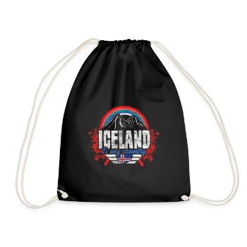 Iceland Viking State - Drawstring Bag - black - Front