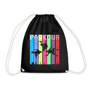 Parkour Freerunner Traceur Le Parcour parkourshirt - Drawstring Bag - black - Front