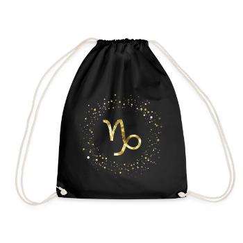 Capricorn Zodiac Sign - Drawstring Bag - black - Front