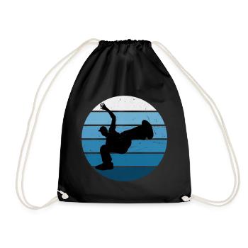 Bboy Hip Hop Herren Bgirl Breakdance Break Dance - Turnbeutel - Schwarz - Vorne
