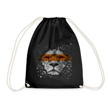 Leo - galata yellow red - Drawstring Bag - black - Front