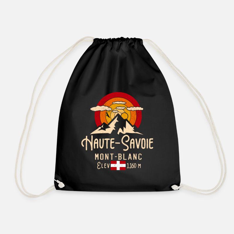 Haute Savoie - Drawstring Bag - black