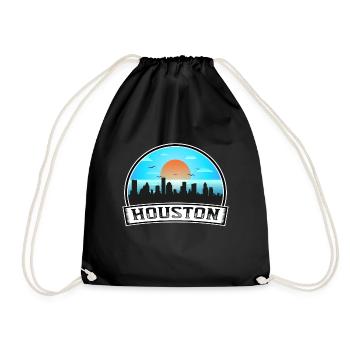 Houston Texas États-Unis Skyline Vintage Sunset Travel So - Sac de sport léger - noir - Devant