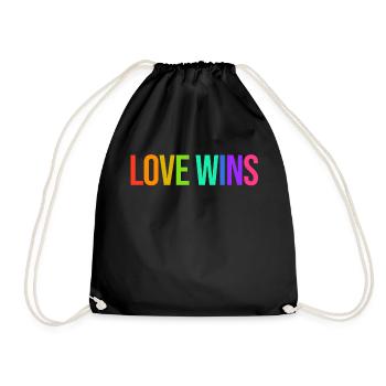 Dear Statement LGBT Rights of Gay Lesbians - Drawstring Bag - black - Front