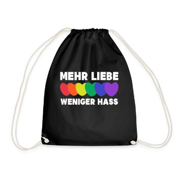 Relation de cœur LGBT STatement Amour Droits de l’homme - Sac de sport léger - noir - Devant